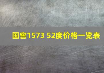 国窖1573 52度价格一览表